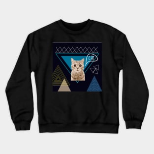 Cat - Zine Culture Crewneck Sweatshirt